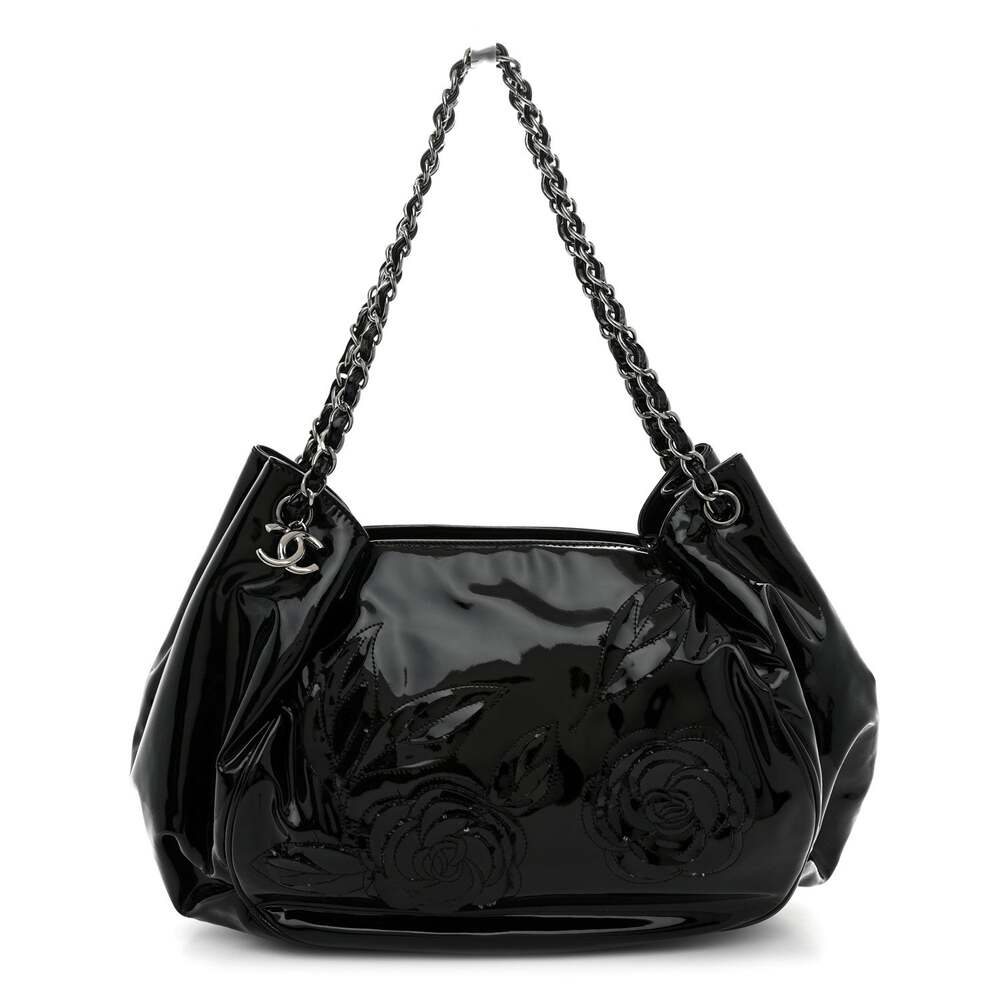 Chanel Patent Camellia Shoulder Bag #297309C13B